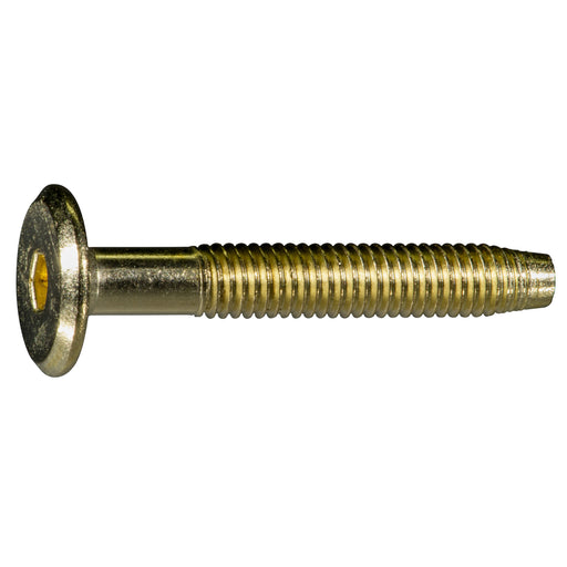 6mm-1.00 x 40mm Brass Plated Steel Coarse Thread Joint Connector Bolts
