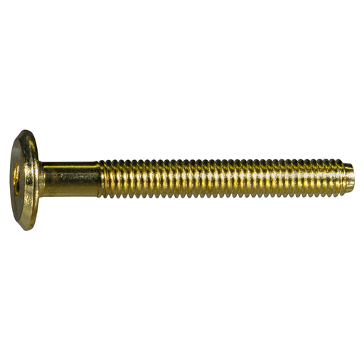 6mm-1.00 x 50mm Brass Plated Steel Coarse Thread Joint Connector Bolts