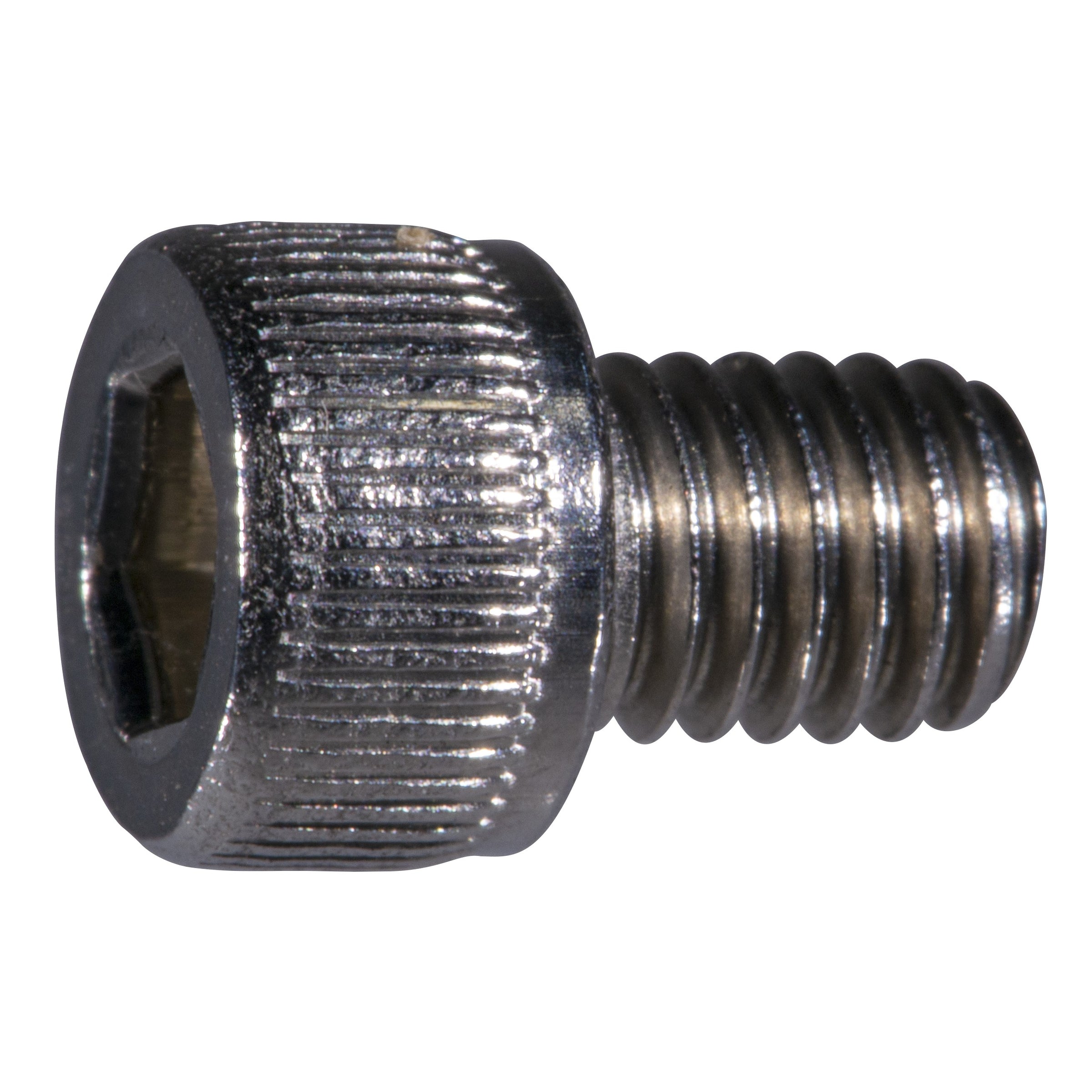 #10 x 1/4" Stainless Steel Fine Thread Knurled Head Hex Socket Cap Screw