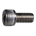 #10 x 3/8" Stainless Steel Fine Thread Knurled Head Hex Socket Cap Screw