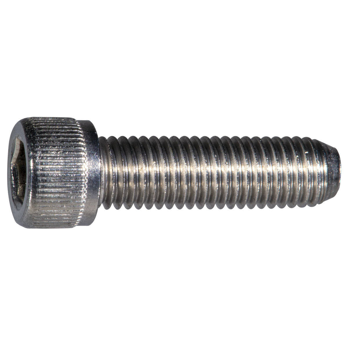 1/4" x 7/8" Stainless Steel Fine Thread Knurled Head Hex Socket Cap Screw