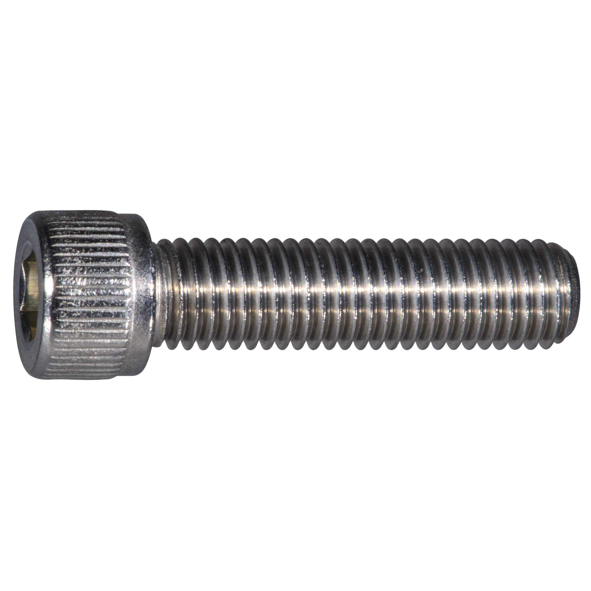 1/4" x 1" Stainless Steel Fine Thread Knurled Head Hex Socket Cap Screw