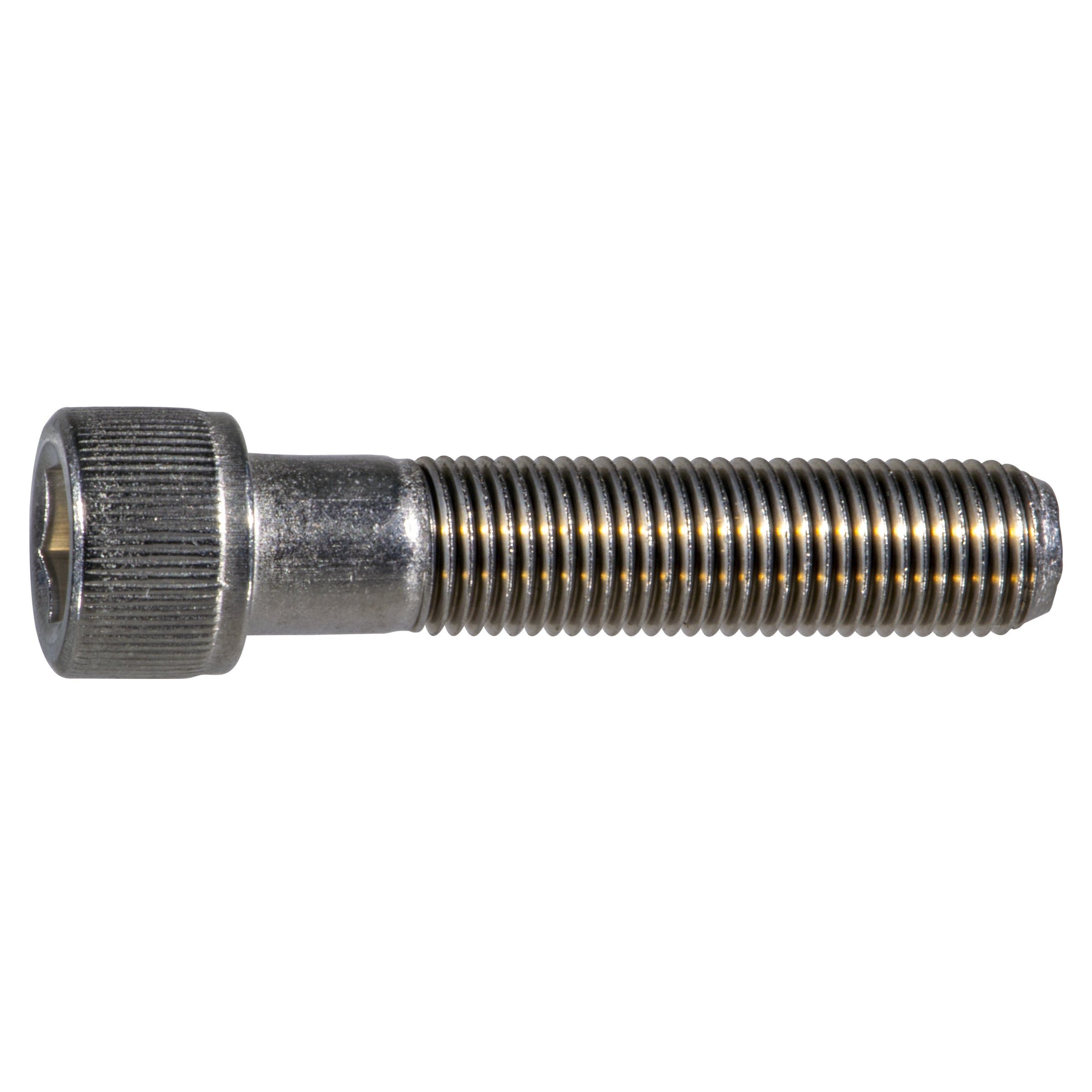 3/8" x 1-3/4" Stainless Steel Fine Thread Knurled Head Hex Socket Cap Screw