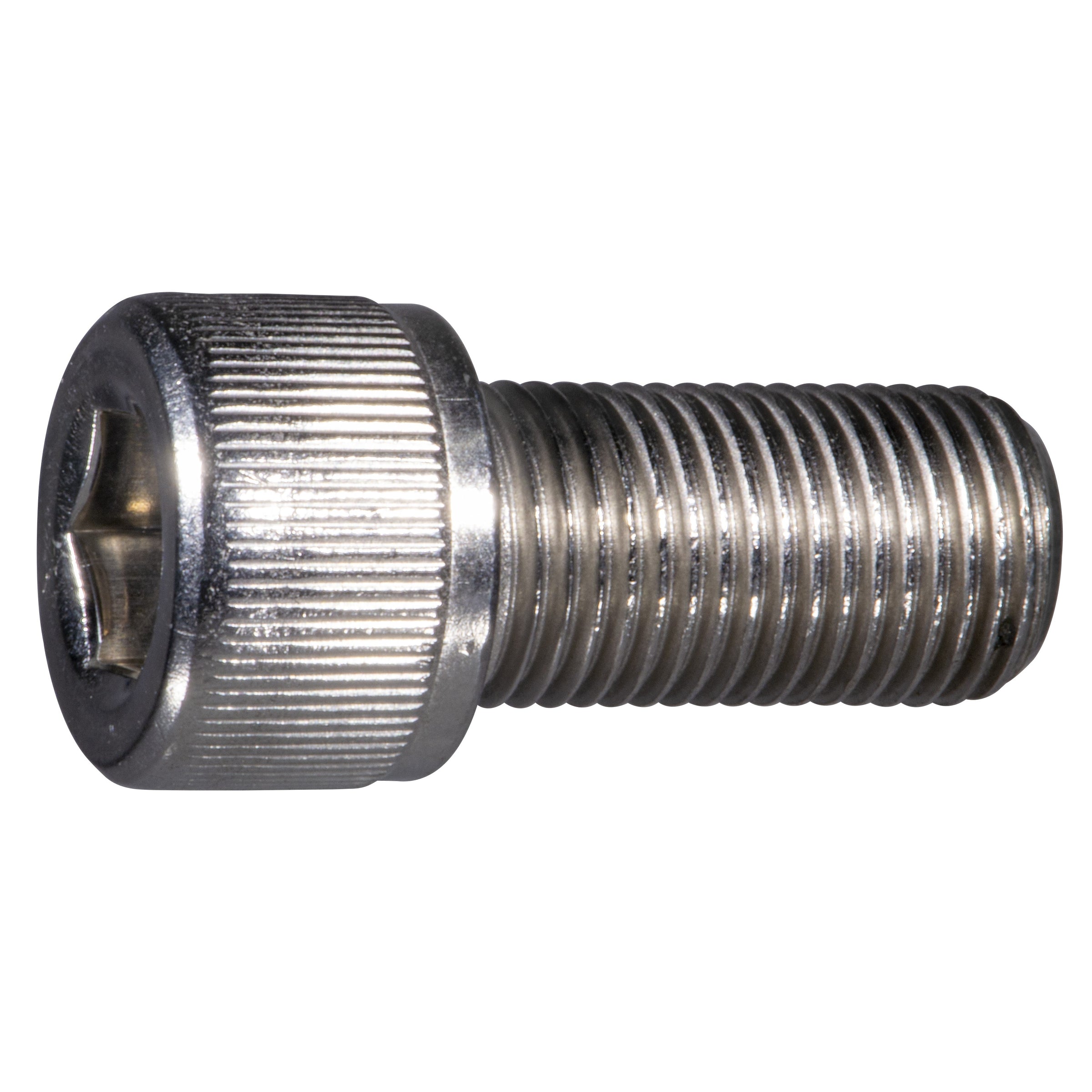 1/2" x 1" Stainless Steel Fine Thread Knurled Head Hex Socket Cap Screw