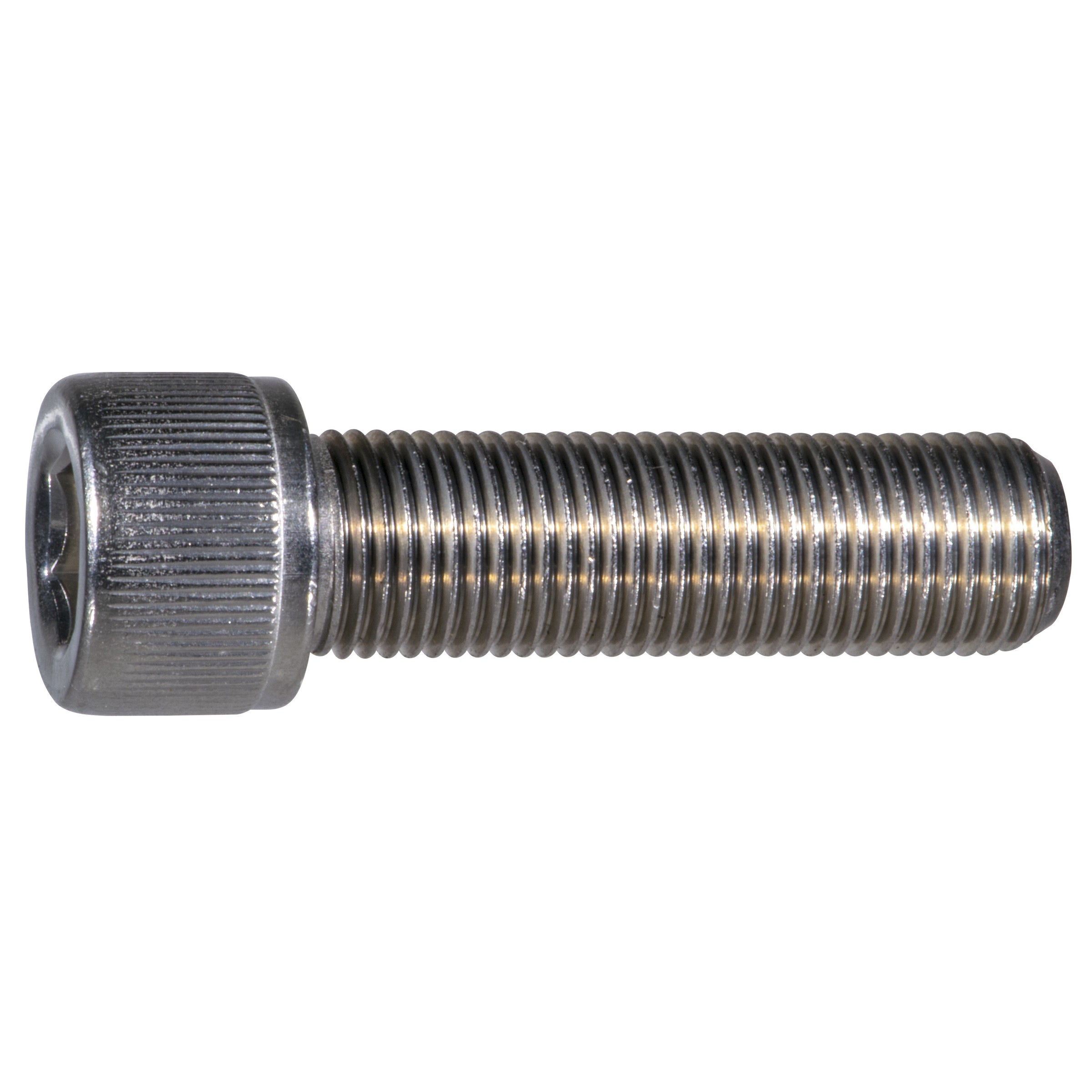 1/2" x 1-3/4" Stainless Steel Fine Thread Knurled Head Hex Socket Cap Screw