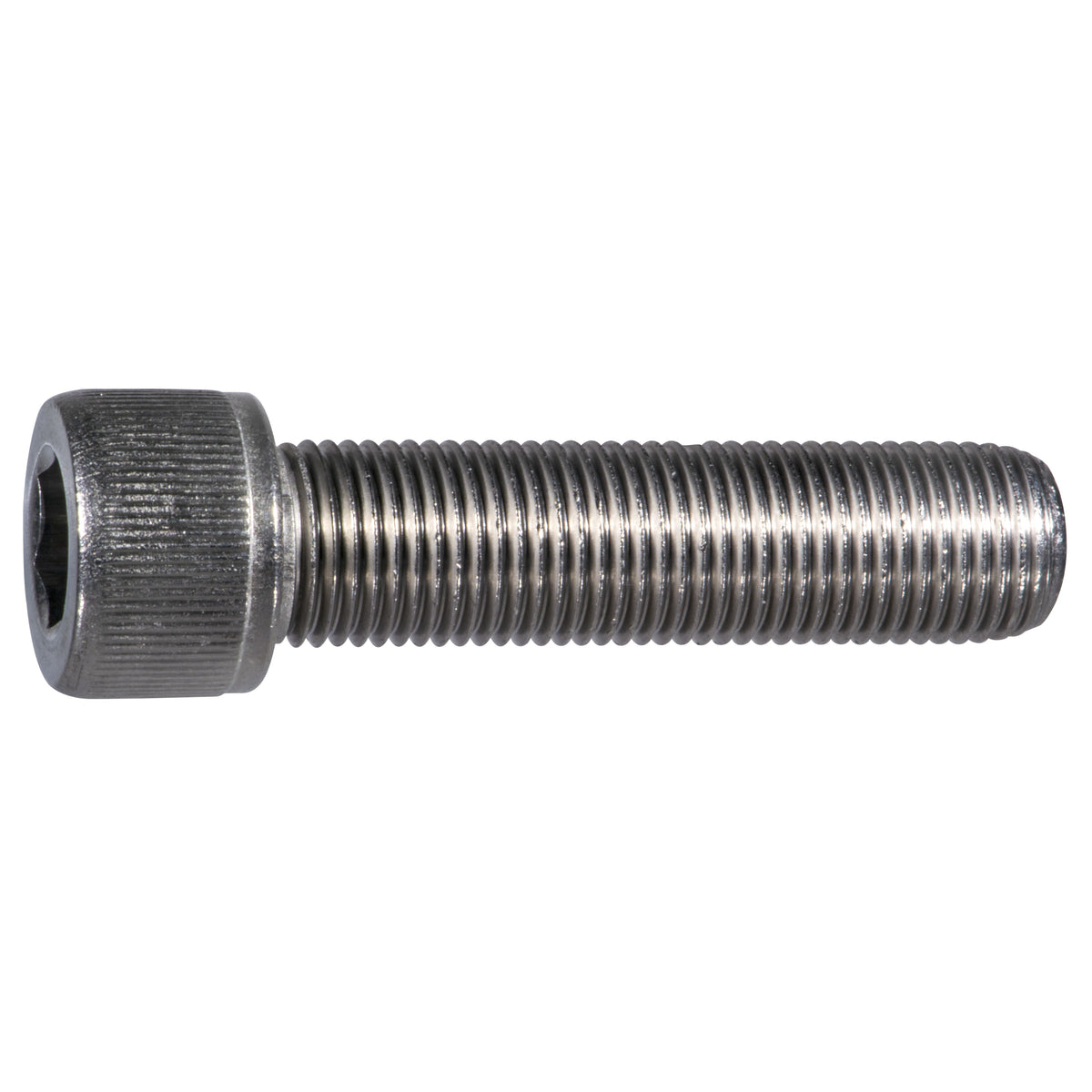 1/2" x 2" Stainless Steel Fine Thread Knurled Head Hex Socket Cap Screw