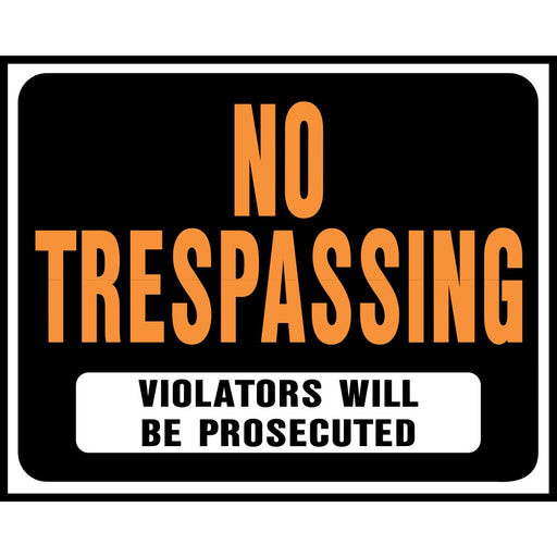 No Trespassing Sign 14.5" x 18.5" (5 pcs.)