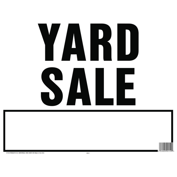 Yard Sale Sign 18" x 23" (5 pcs.)