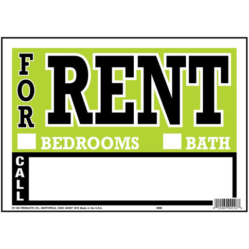 For Rent Sign 8.5" x 12.5" (10 pcs.)