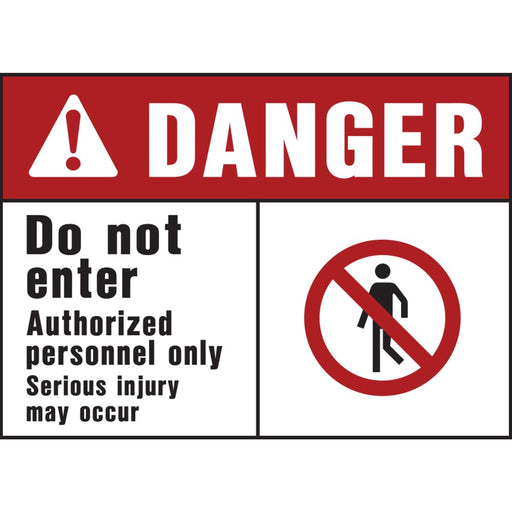 Danger Do Not Enter Sign 10" x 14" (5 pcs.)