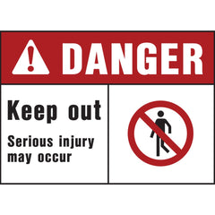 Danger Keep Out Sign 10" x 14" (5 pcs.)