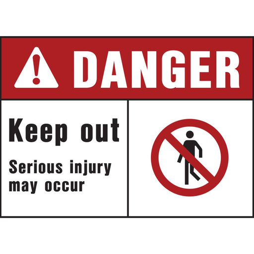 Danger Keep Out Sign 10" x 14" (5 pcs.)