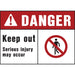 Danger Keep Out Sign 10" x 14" (5 pcs.)