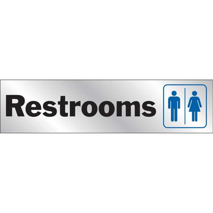 2X8 Restrooms Sign 2" x 8" (10 pcs.)