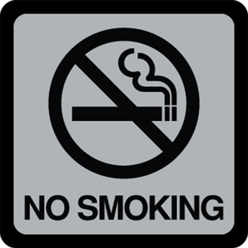 4.5X4.5" No Smoking Sign 4.5" x 4.5" (5 pcs.)