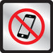 No Cell Phones Symbol Plaque Sign 4.5" x 4.5" (5 pcs.)