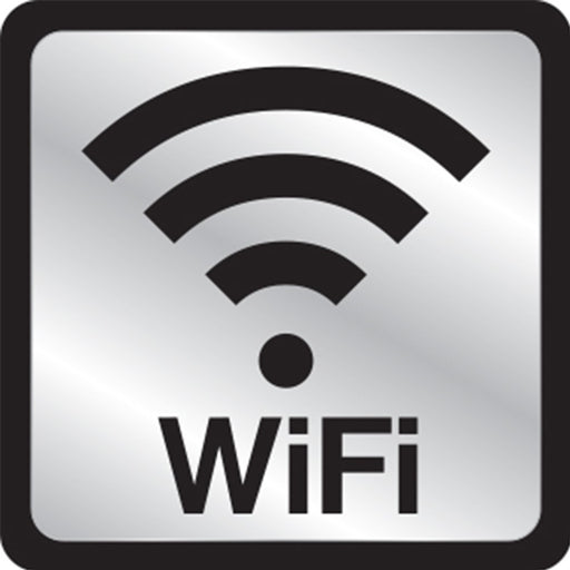 Wifi Symbol Plaque Sign 4.5" x 4.5" (5 pcs.)