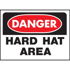 Danger Hard Hat Area Sign 10" x 14" (5 pcs.)