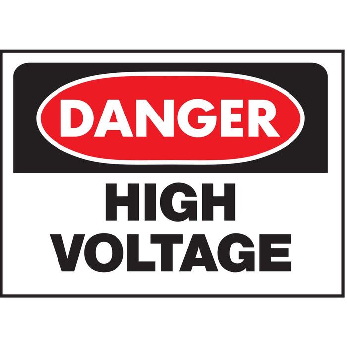 Danger High Voltage Sign 10" x 14" (5 pcs.)