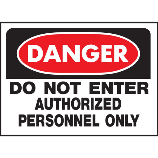 Danger Do Not Enter Authorized Personnel Sign 10" x 14" (5 pcs.)