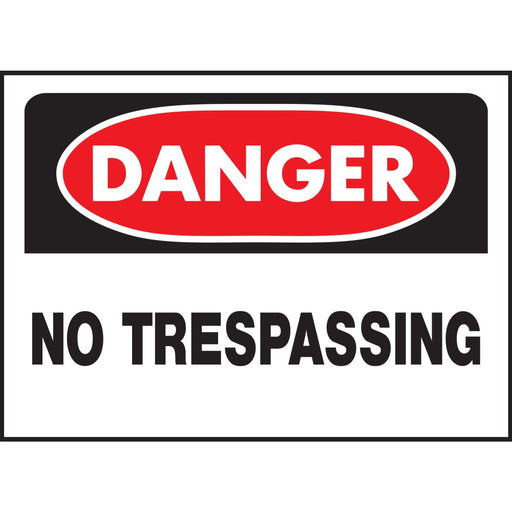 Danger No Trespassing Sign 10" x 14" (5 pcs.)