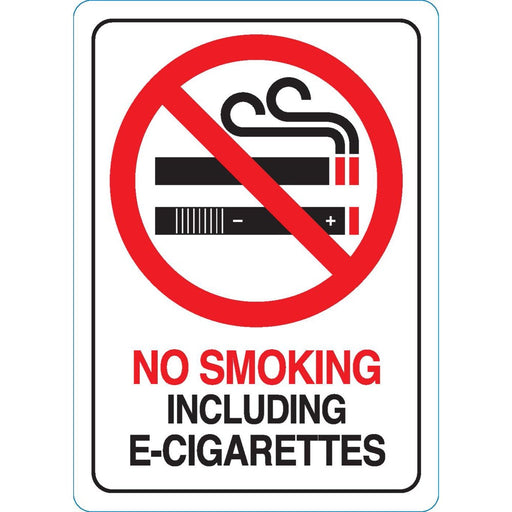 No Smoking Including E-Cigarettes Sign 5" x 7" (5 pcs.)