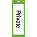 Private Sign 3" x 9" (5 pcs.)