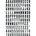 1" Black/White Numbers/Letters/Symbols (10 pcs.)