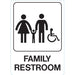 Family Restroom Accessible Sign 5" x 7" (5 pcs.)