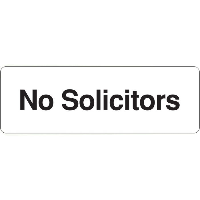 No Solicitors Sign 3" x 9" (5 pcs.)