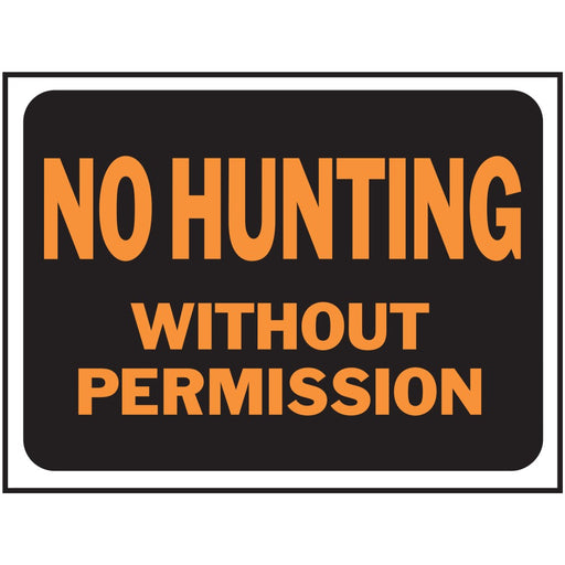 No Hunting Without Permission Sign 8.5" x 12.5" (10 pcs.)