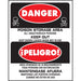 Danger Poison Storage Area Bilingual Sign 14.5" x 18.5" (5 pcs.)