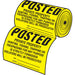 Tyvek Sign Roll/100 Pc Sign 11" x 11" (1 pc.)