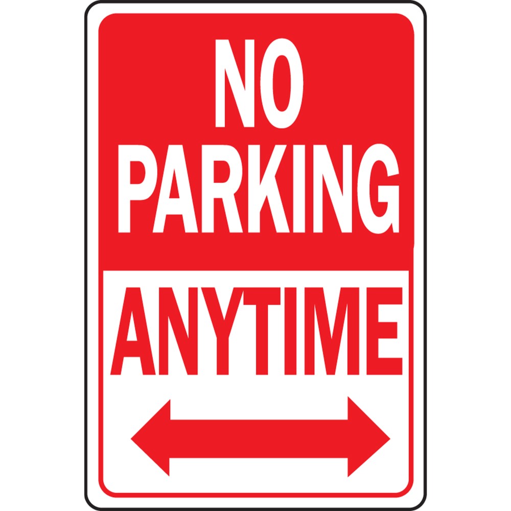No Parking Anytime Sign 12" x 18" (1 pc.)