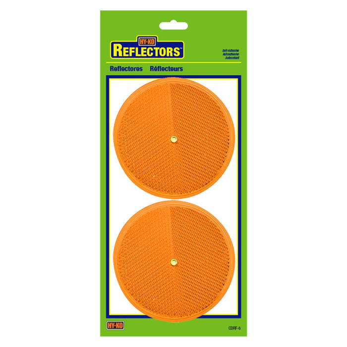 3.25" Carded Amber Reflector  (12 pcs.)