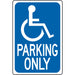Handicapped Parking Sign 12" x 18" (1 pc.)