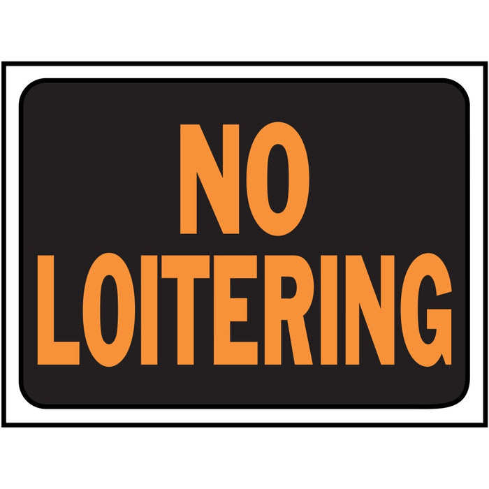 No Loitering Sign 8.5" x 12.5" (10 pcs.)