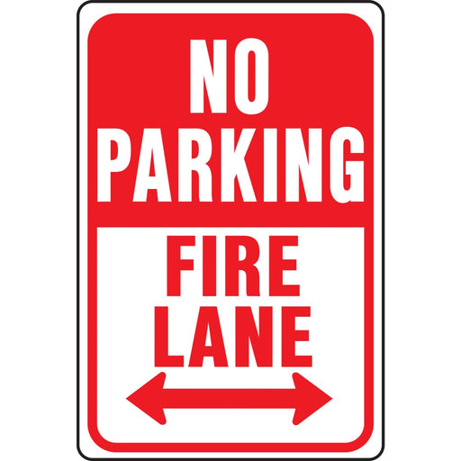 No Parking Fire Lane Sign 12" x 18" (1 pc.)
