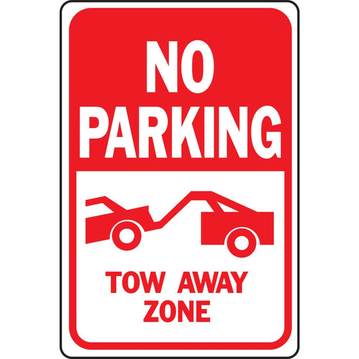 No Parking / Tow Away Zone Sign 12" x 18" (1 pc.)