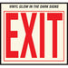 Exit (8" Letters) Phosphorescent Vinyl Sign 10" x 12" (10 pcs.)