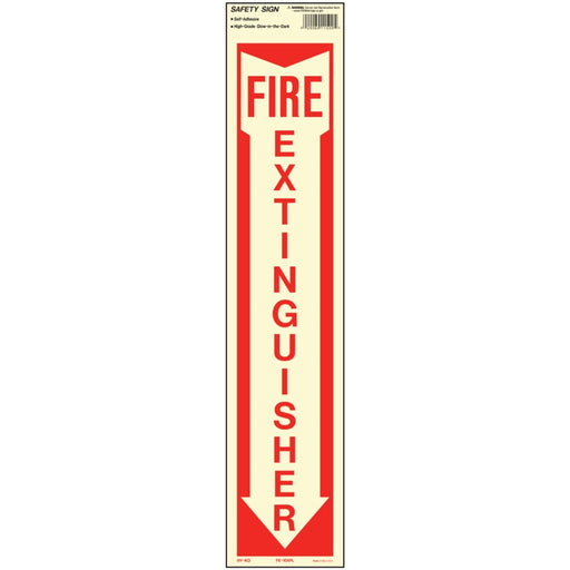 Fire Extinguisher Photoluminescent Sign 4" x 18" (10 pcs.)