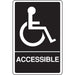 Braille Handicapped Accessible Signs 6" x 9" (3 pcs.)