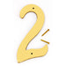 4" Decorative Brass Number 2 (10 pcs.)