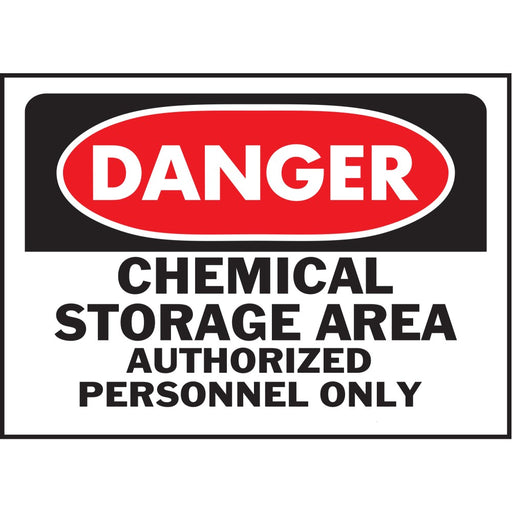 Danger Chemical Storage Area Sign 10" x 14" (5 pcs.)