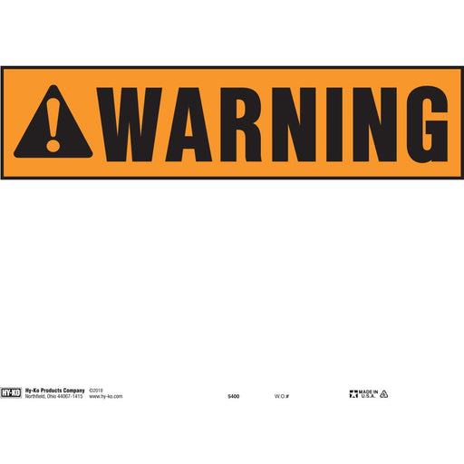 Warning Sign 10" x 14" (5 pcs.)
