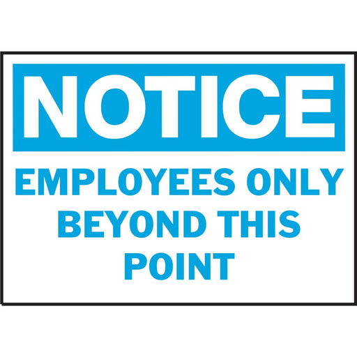 Notice Employees Only Sign 10" x 14" (5 pcs.)