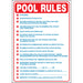 Pool Rules (North Carolina) Sign 20" x 28" (5 pcs.)