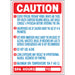 Caution Spa Users (California) Sign 20" x 28" (5 pcs.)
