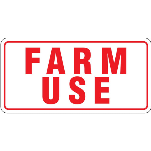 Farm Use Id Tag Sign 6" x 12" (5 pcs.)