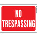 No Trespassing Sign 8.5" x 12" (10 pcs.)